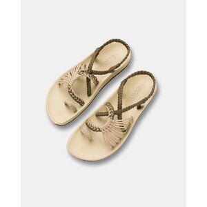 Bokyna Elevate Arch Support Comfort Sandals Sand EU 40/US 9 NWOT Braided Strap